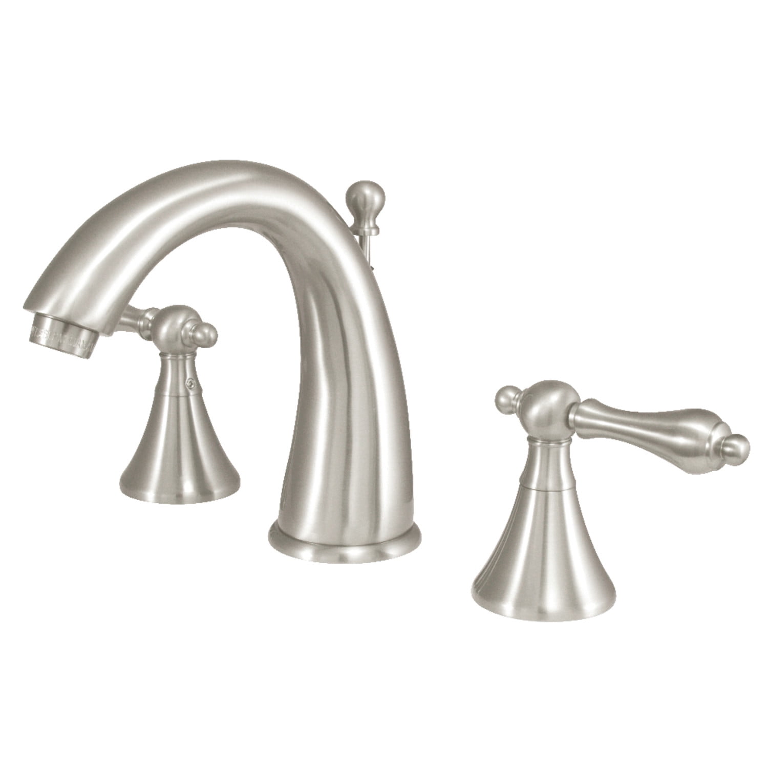 Kingston Brass Naples Two Handle 8" to 16" Widespread Lavatory Faucet with Brass Pop-up