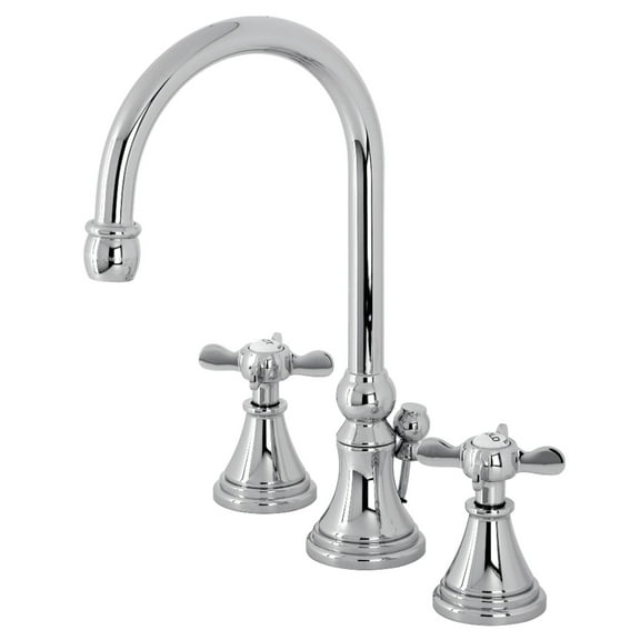 Kingston Brass KS2981BEX Essex Widespread Bathroom Faucet with Brass Pop-Up, Polished Chrome