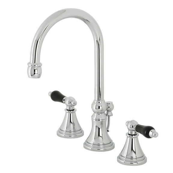 Kingston Brass KS2981PKL Duchess Widespread Bathroom Faucet with Brass Pop-Up, Polished Chrome