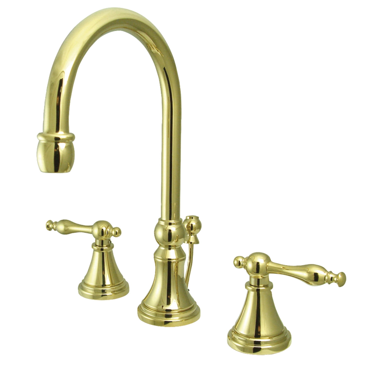 Kingston Brass KS2982NL 8 in. Widespread Bathroom Faucet, Polished Brass