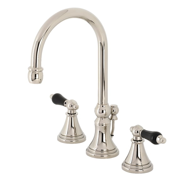 Kingston Brass KS2986PKL Duchess Widespread Bathroom Faucet with Brass Pop-Up, Polished Nickel