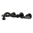 thumbnail image 1 of Kingston Brass KS3020KL Whitaker Two-Handle Wall Mount Roman Tub Faucet, Matte Black, 1 of 7