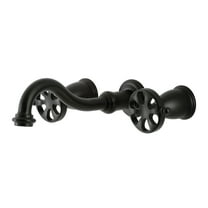 Kingston Brass KS3020RX Belknap Two-Handle Wall Mount Roman Tub Faucet, Matte Black