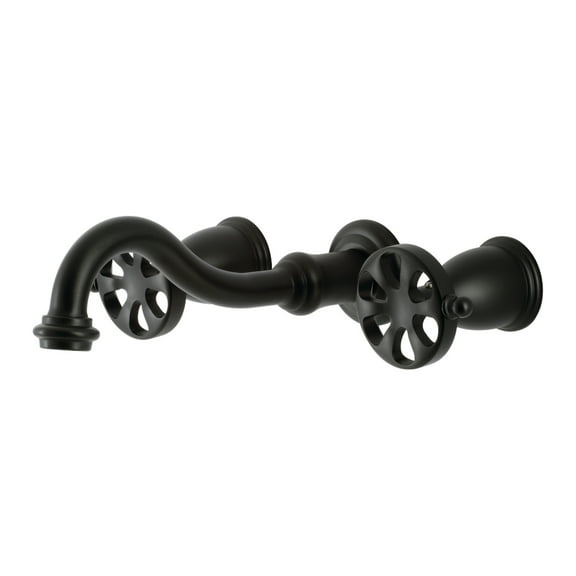 Kingston Brass KS3020RX Belknap Two-Handle Wall Mount Roman Tub Faucet, Matte Black