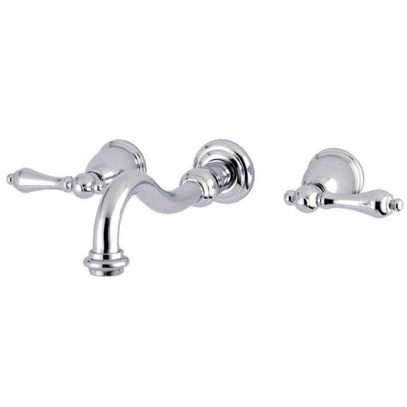 Kingston Brass KS3021AL Restoration Two-Handle Wall Mount Roman Tub Faucet, Polished Chrome