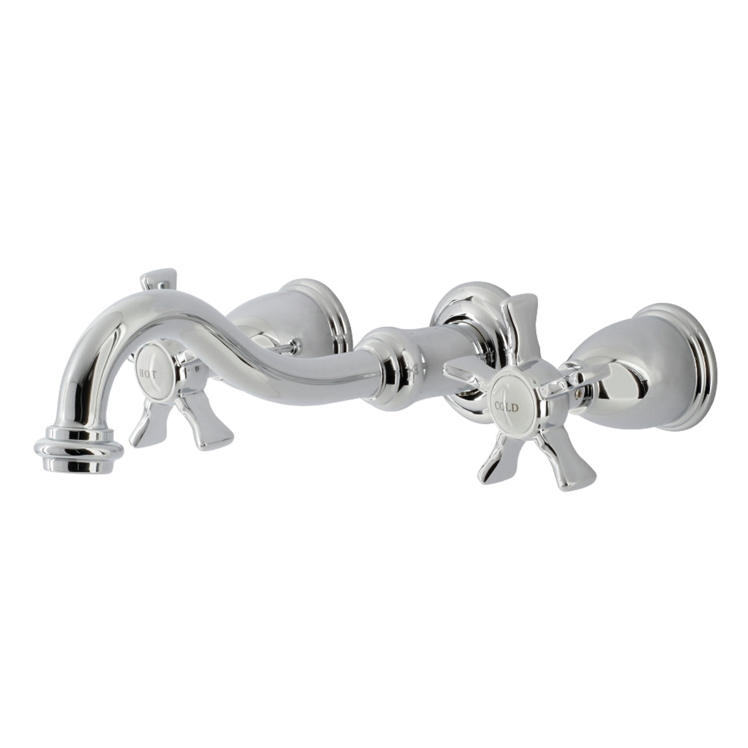 Kingston Brass KS3021NX Hamilton Two-Handle Wall Mount Roman Tub Faucet, Polished Chrome