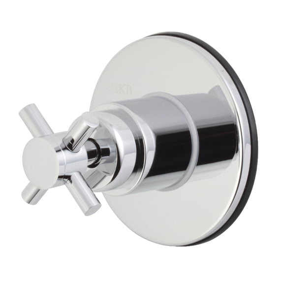 Kingston Brass KS3031DX Concord Single-Handle Three-Way Diverter Valve with Round Trim Kit, Polished Chrome