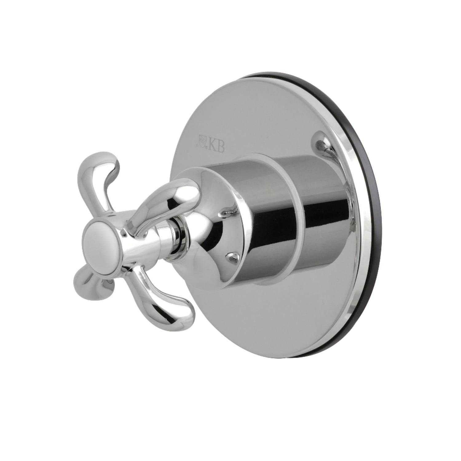 Polished Chrome Wall-Mounted Cross Handle Diverter Valve