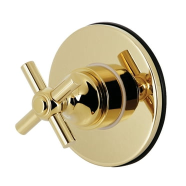 Kingston Brass KS3032EX Elinvar 3-Way Diverter Valve with Trim Kit, Polished Brass