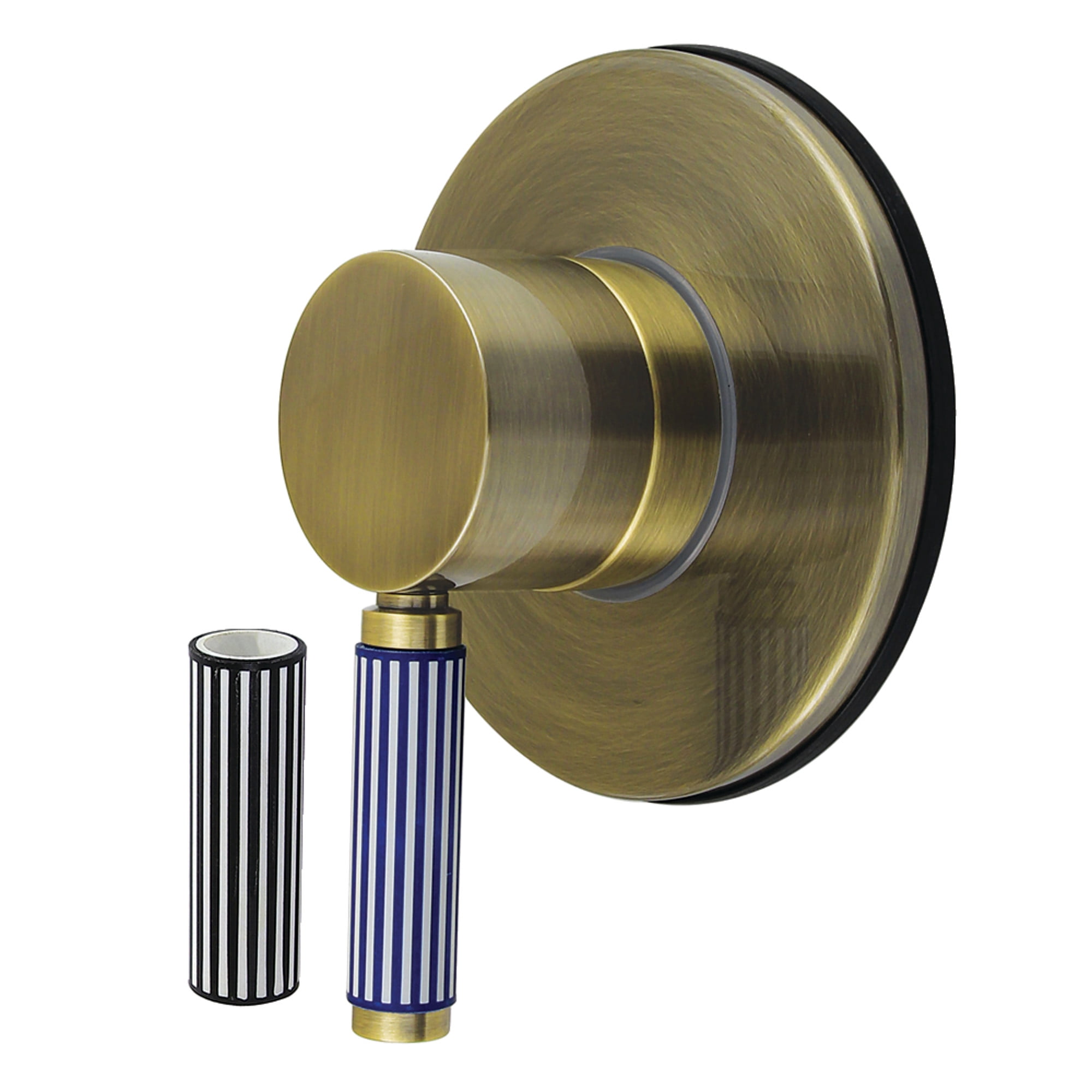 Kingston Brass KS3033KPS Verona Single-Handle Three-Way Diverter Valve with Round Trim Kit, Antique Brass