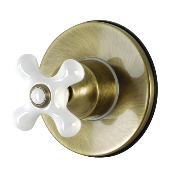 Kingston Brass KS3033PX 3-Way Diverter Valve with Trim Kit, Antique Brass