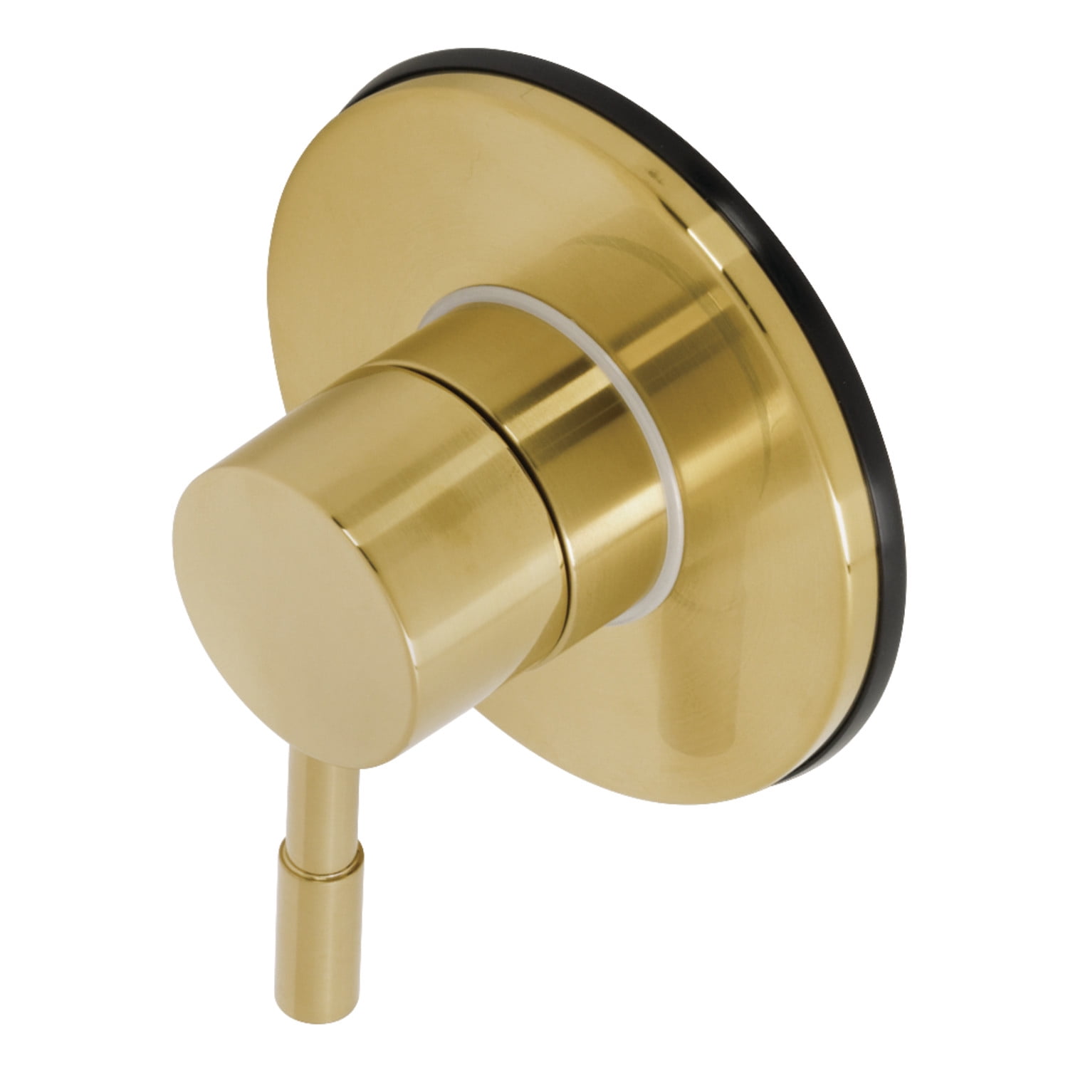 Brushed Brass Wall-Mounted Lever Handle Diverter Valve