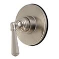 thumbnail image 1 of Kingston Brass KS3038HL  Single-Handle Three-Way Diverter Valve with Round Trim Kit, Brushed Nickel, 1 of 9