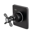 thumbnail image 1 of Kingston Brass KS3040BEX Single-Handle Three-Way Diverter Valve with Square Trim Kit in Matte Black, 1 of 9