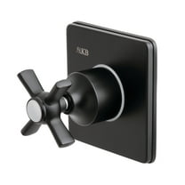 Kingston Brass KS3040ZX 3-Way Diverter Valve with Trim Kit, Matte Black