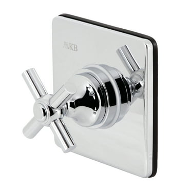Kingston Brass KS3041EX Elinvar 3-Way Diverter Valve with Trim Kit, Polished Chrome