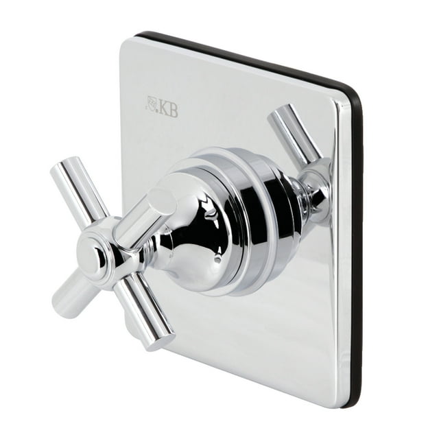 Kingston Brass KS3041EX Elinvar 3-Way Diverter Valve with Trim Kit, Polished Chrome