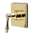 thumbnail image 1 of Kingston Brass KS3042AL  Single-Handle Three-Way Diverter Valve with Square Trim Kit, Polished Brass, 1 of 9