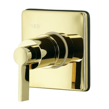 Kingston Brass KS3042NDL NuvoFusion 3-Way Diverter Valve with Trim Kit, Polished Brass