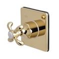 thumbnail image 1 of Kingston Brass KS3042TX 3-Way Diverter Valve with Trim Kit, Polished Brass, 1 of 5