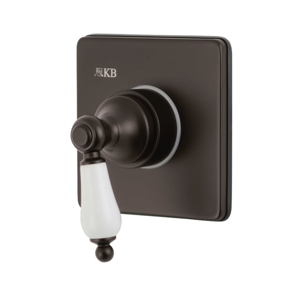 Kingston Brass KS3045PL Single-Handle Three-Way Diverter Valve with Square Trim Kit in Oil Rubbed Bronze