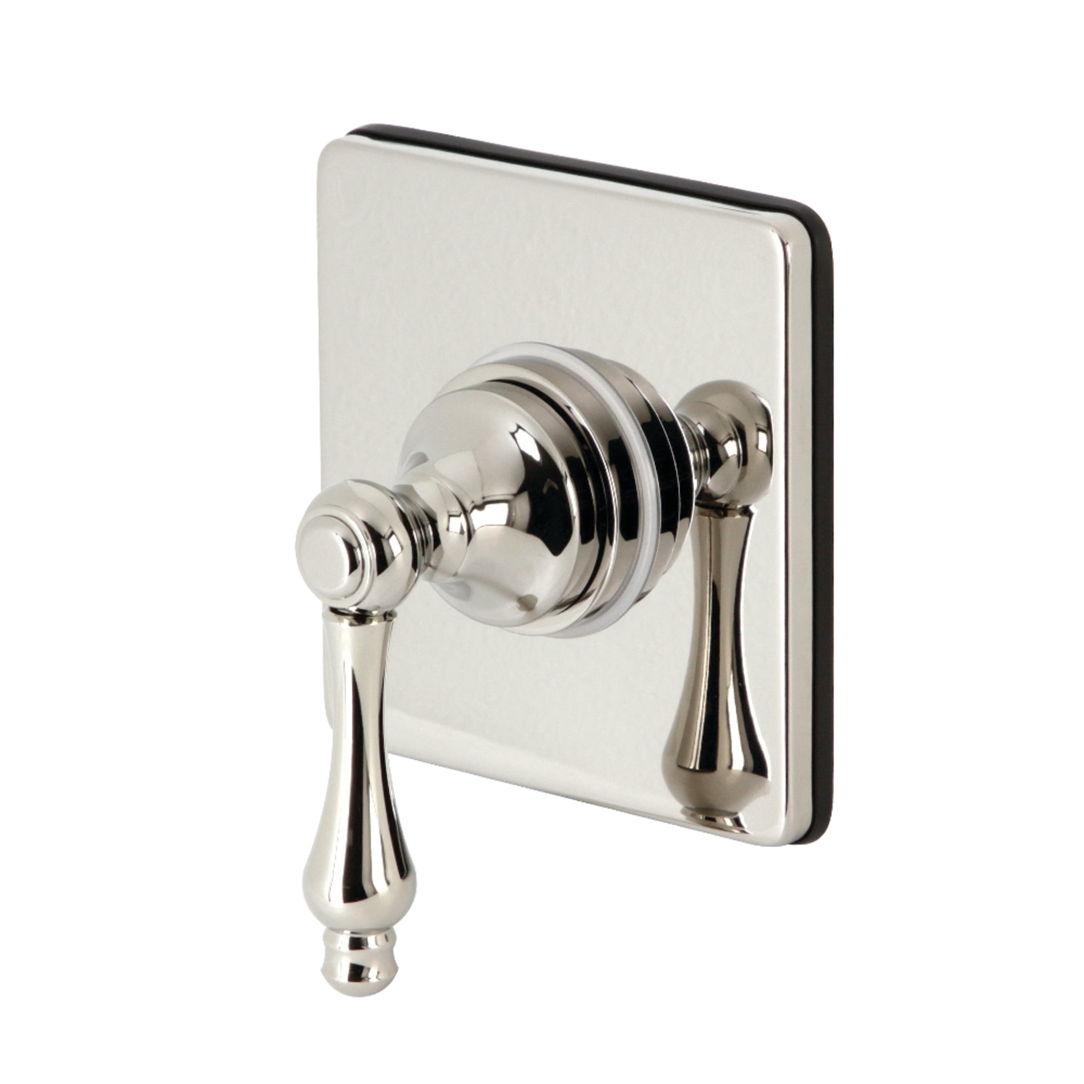 Kingston Brass KS3046AL Single-Handle Three-Way Diverter Valve with Square Trim Kit in Polished Nickel