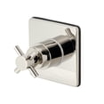 thumbnail image 1 of Kingston Brass KS3046DX Concord Single-Handle Three-Way Diverter Valve with Square Trim Kit in Polished Nickel, 1 of 6
