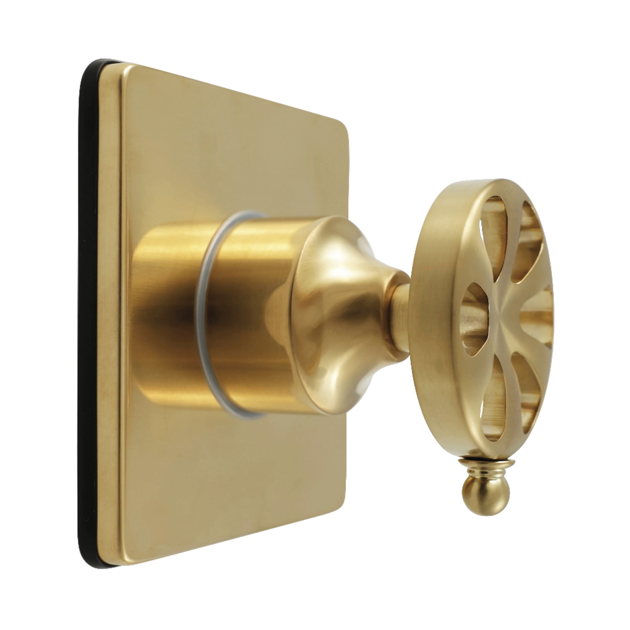 Kingston Brass KS3047RX Belknap Single-Handle Three-Way Diverter Valve with Square Trim Kit in Brushed Brass