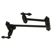 Kingston Brass KS3100AL Restoration Wall Mount Pot Filler Kitchen Faucet, Matte Black