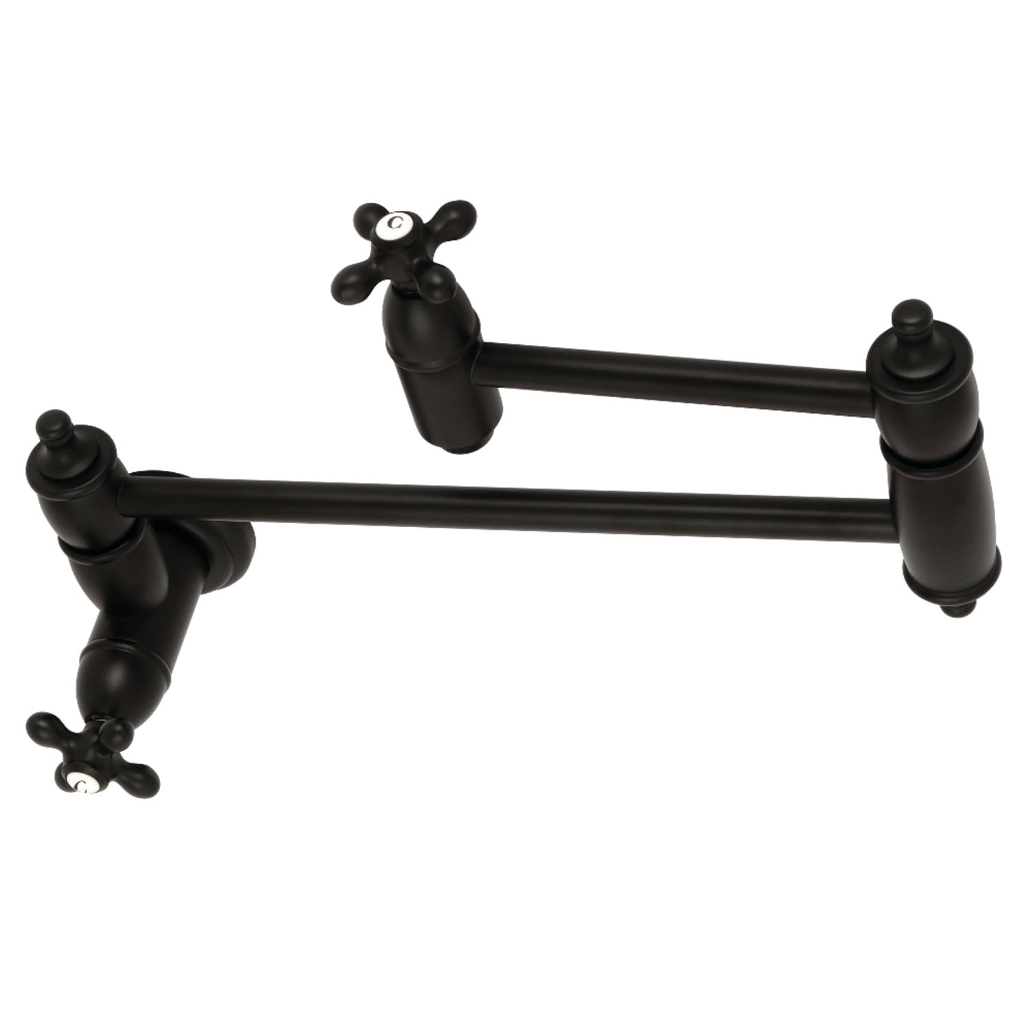 Matte Black Brass Wall Mount Pot Filler Faucet