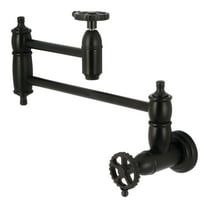 Kingston Brass KS3100CG Fuller Wall Mount Pot Filler Faucet, Matte Black