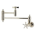 thumbnail image 1 of Kingston Brass KS3106NX Hamilton Two-Handle 1-Hole Wall Mount Pot Filler Faucet in Polished Nickel, 1 of 5
