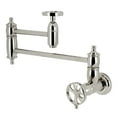 thumbnail image 1 of Kingston Brass KS3106RX Belknap Wall Mount Pot Filler Faucet, Polished Nickel, 1 of 7