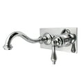 thumbnail image 1 of Kingston Brass KS3111AL Wall Mount Bathroom Faucet, Polished Chrome, 1 of 2