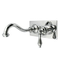 Kingston Brass KS3111AL Wall Mount Bathroom Faucet, Polished Chrome