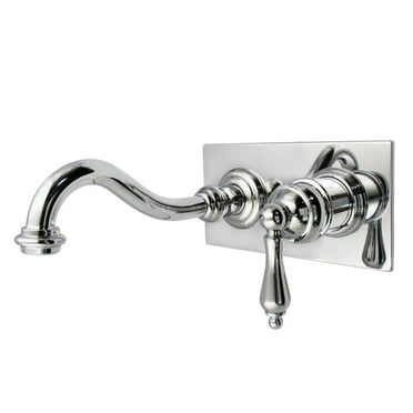 Kingston Brass KS3111AL Wall Mount Bathroom Faucet, Polished Chrome