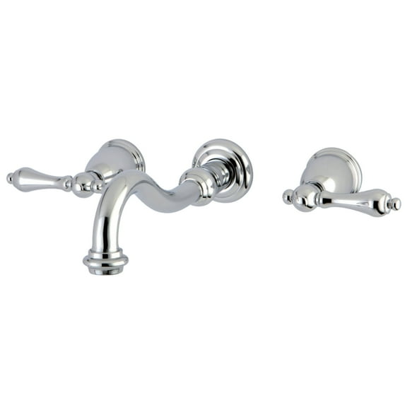 Kingston Brass KS3121AL Vintage 2-Handle Wall Mount Bathroom Faucet, Polished Chrome