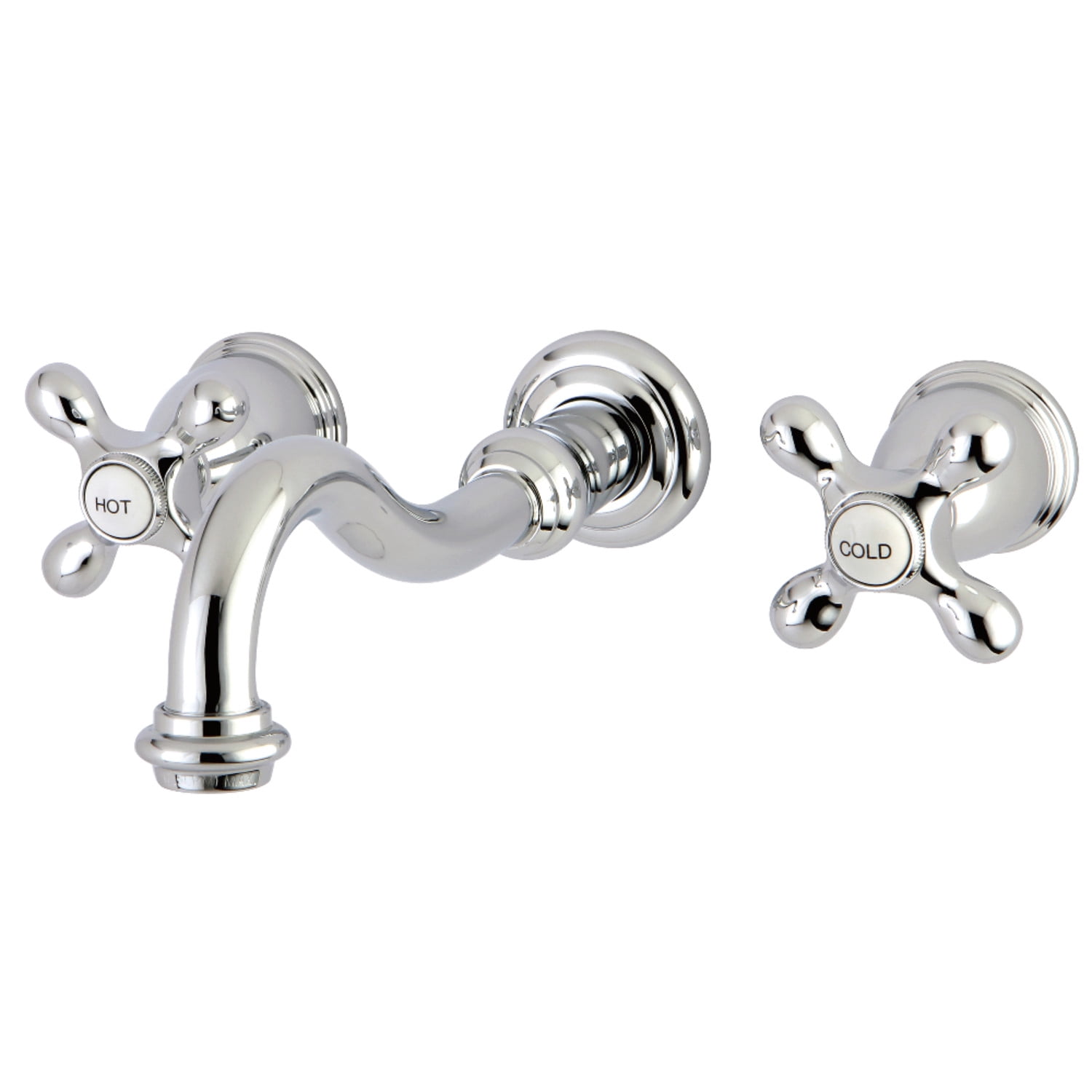 Kingston Brass KS3121AX Vintage 2-Handle Wall Mount Bathroom Faucet, Polished Chrome