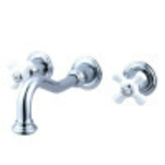 Kingston Brass KS3121PX Vintage 2-Handle Wall Mount Bathroom Faucet, Polished Chrome