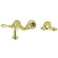 thumbnail image 1 of Kingston Brass KS3122AL Vintage 2-Handle Wall Mount Bathroom Faucet, Polished Brass, 1 of 2