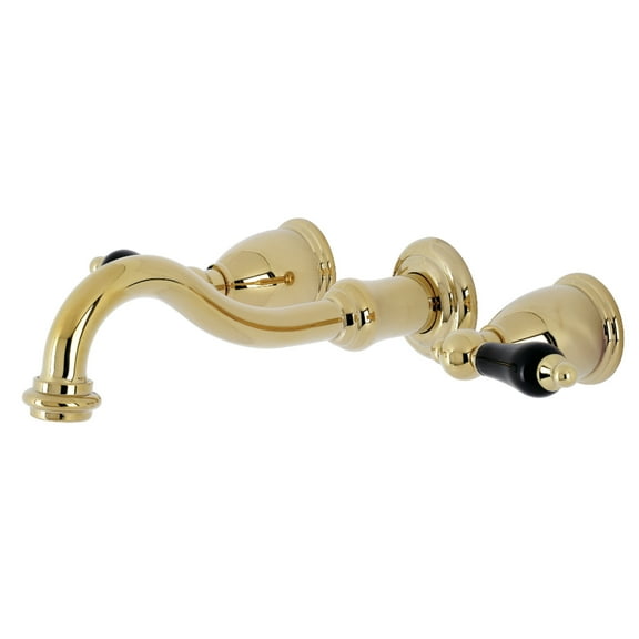 Kingston Brass KS3122PKL Duchess Double-Handle Wall Mount Bathroom Faucet, Polished Brass