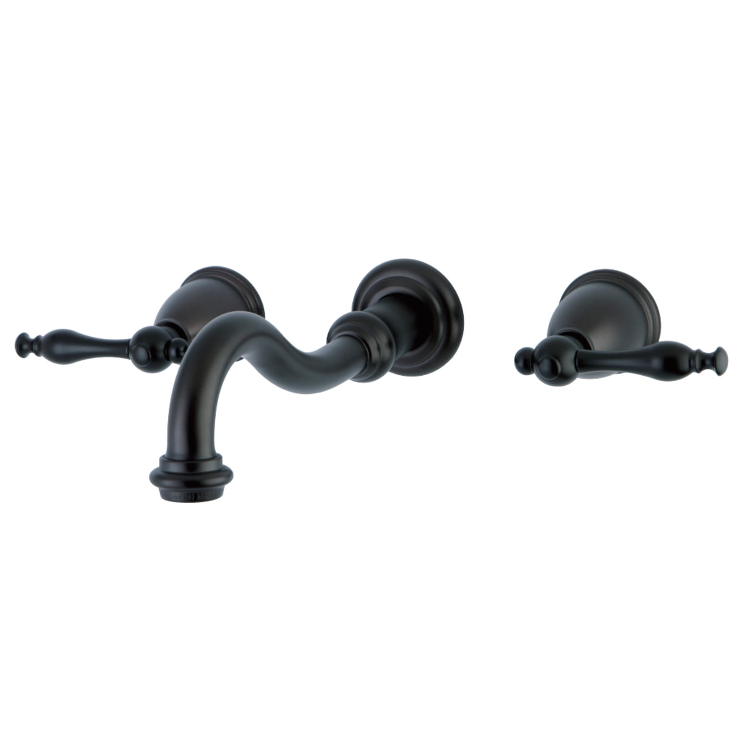 Elegant Oil Rubbed Bronze Dual-Handle Wall Mount Bathroom Faucet