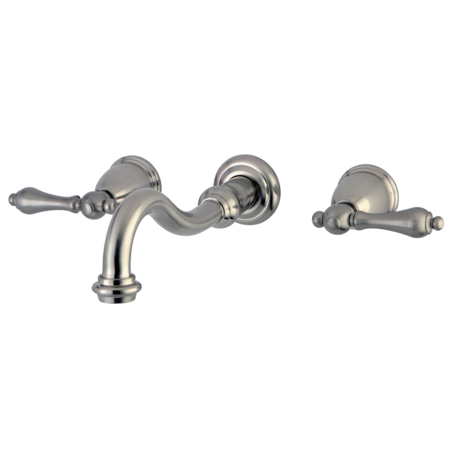 Kingston Brass KS3127AL 8-Inch Center Wall Mount Bathroom Faucet, Brushed Brass