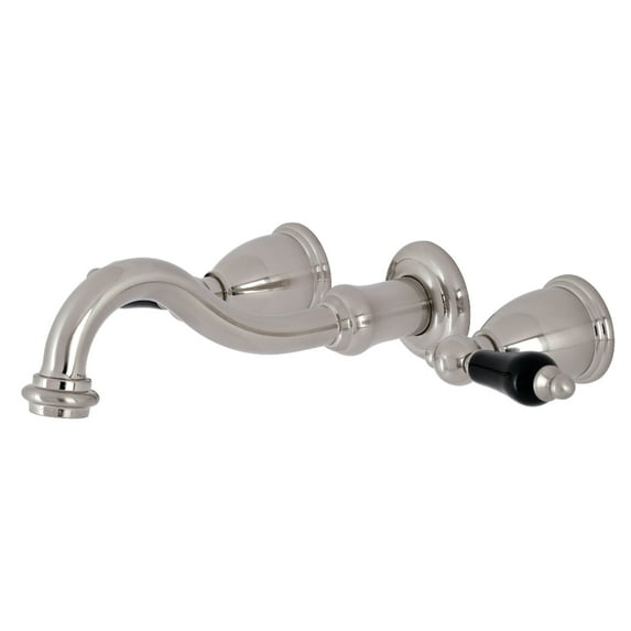 Kingston Brass KS3128PKL Duchess Double-Handle Wall Mount Bathroom Faucet, Brushed Nickel
