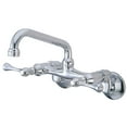 thumbnail image 1 of Kingston Brass KS313C Kingston Two Handle Wall Mount Kitchen Faucet, Polished Chrome, 1 of 2