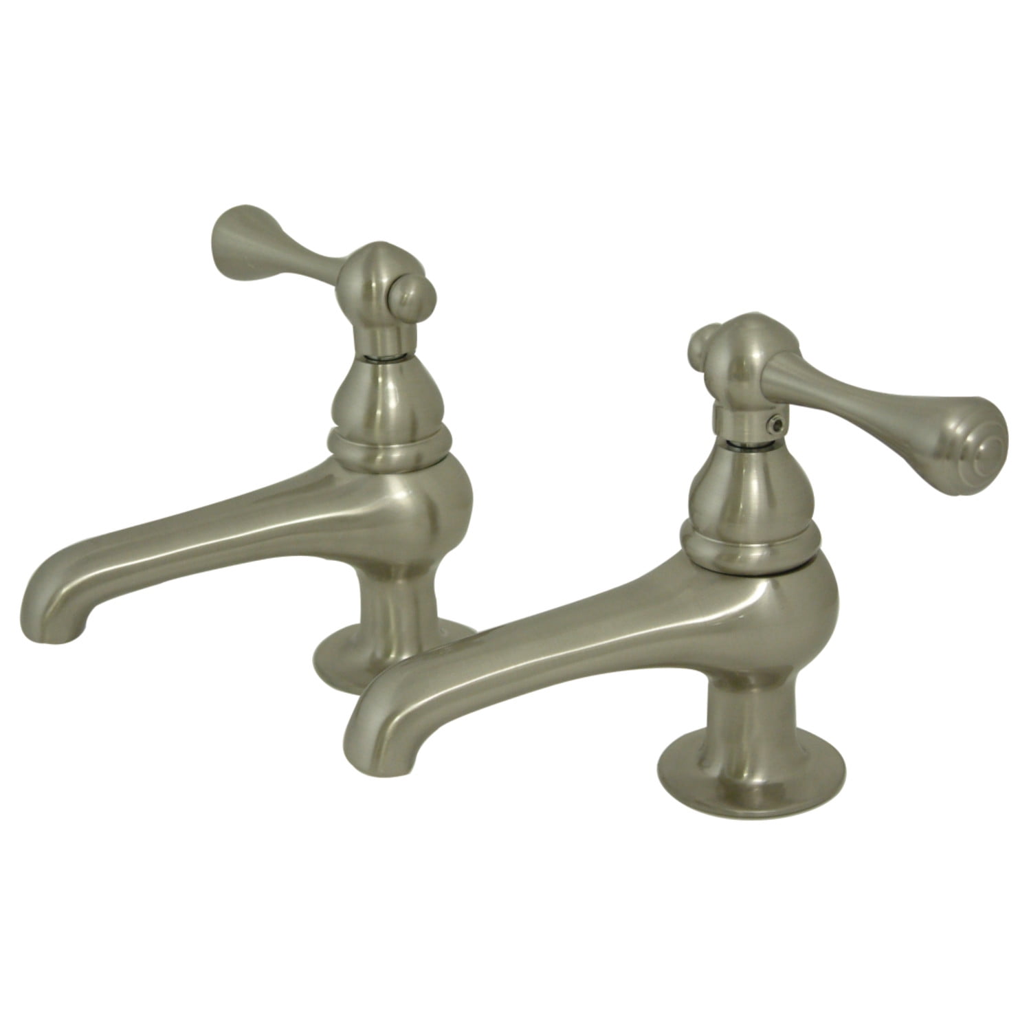 Kingston Brass Tudor Basin Faucet - 4-3/8" Spout Reach, Ceramic Cartridge, Satin Nickel - View #4