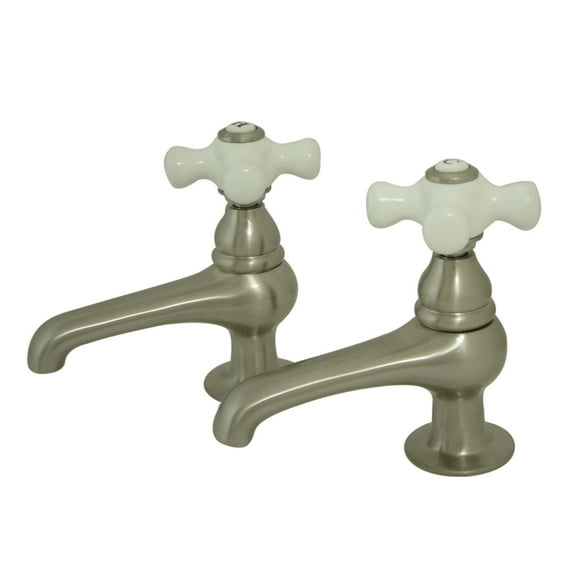 Kingston Brass KS3208PX Restoration Basin Tap Faucet, Brushed Nickel