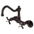 thumbnail image 1 of Kingston Brass KS3225BEX 6-Inch Adjustable Center Wall Mount Kitchen Faucet, Oil Rubbed Bronze, 1 of 2