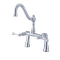 thumbnail image 1 of Kingston Brass KS3231BL Restoration Two-Handle 2-Hole Deck-Mount Clawfoot Tub Faucet in Polished Chrome, 1 of 5