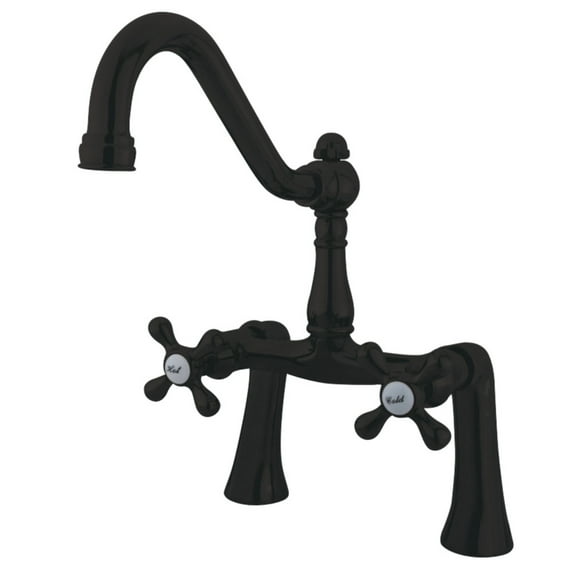 Kingston Brass KS3235AX Restoration Clawfoot Tub Bridge Faucet, Oil Rubbed Bronze